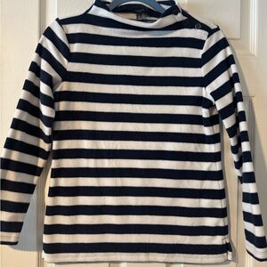 Talbots Navy and White Striped Sweater